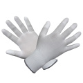 Polyester PP Palm Coated White PU Glove